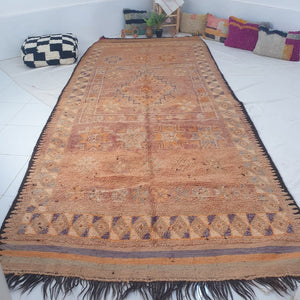KHITAM | 13x5'6 Ft | 4x1,70 m | Moroccan VINTAGE Colorful Rug | 100% wool handmade 