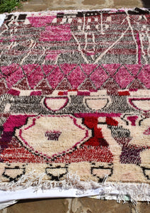 KHUNJA | 9'x5 Ft | 276x187 cm | Moroccan purple Rug | 100% wool handmade - OunizZ