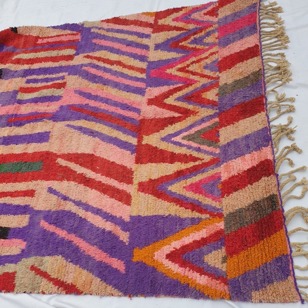 KHZAMA | 9'5x6 Ft | 3x2 m | Moroccan Colorful Rug | 100% wool handmade - OunizZ