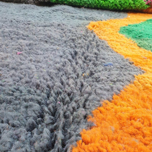 KIHA | 7x10'7 Ft | 325x211 cm | Moroccan Beni Ourain Rug | 100% wool handmade - OunizZ