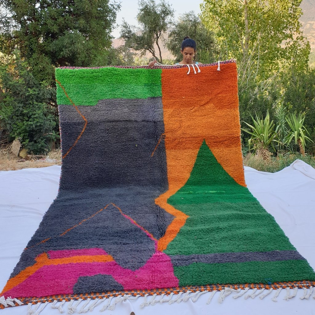 KIHA | 7x10'7 Ft | 325x211 cm | Moroccan Beni Ourain Rug | 100% wool handmade - OunizZ
