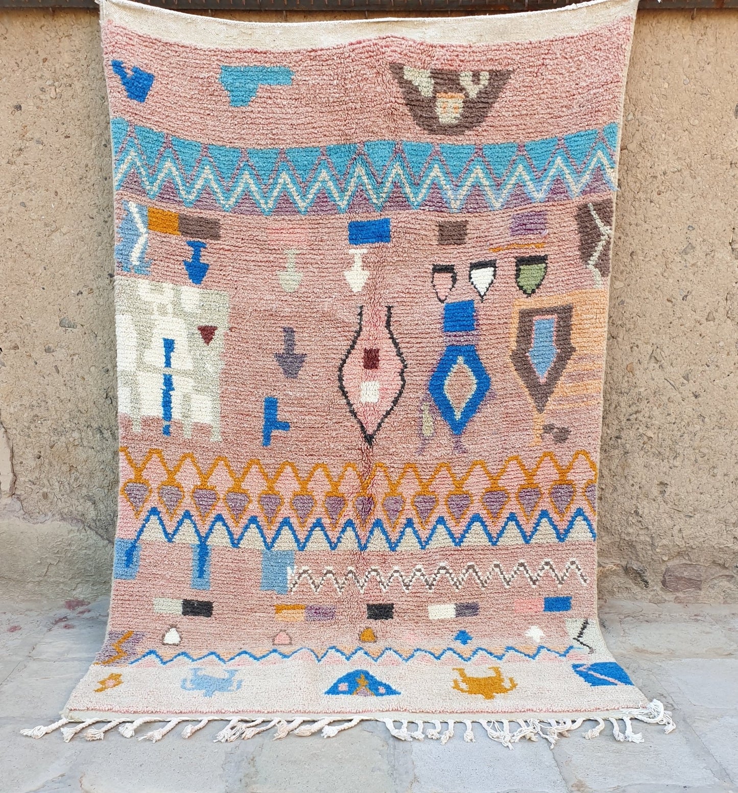 KINSA | Boujaad Rug | 100% wool handmade in Morocco - OunizZ