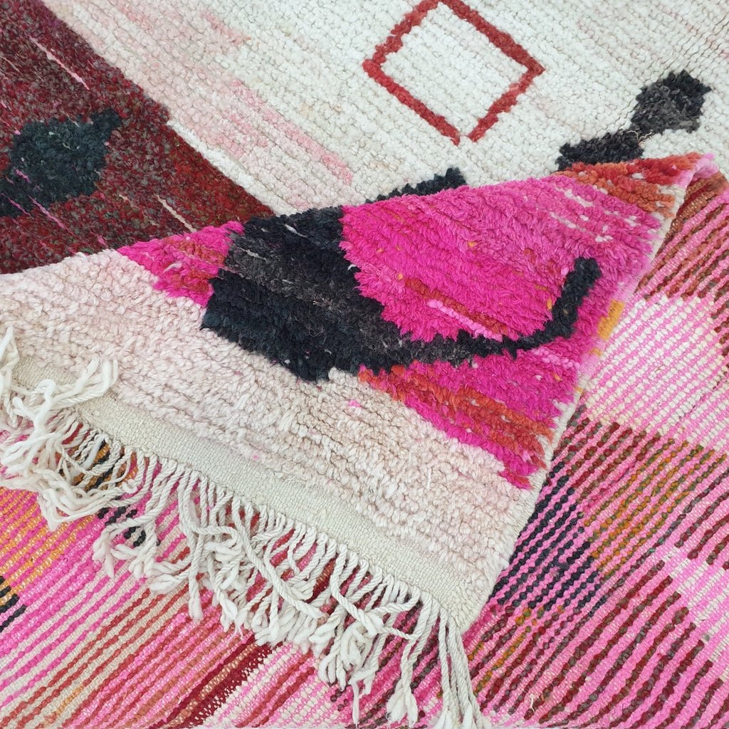 KIRZI | 8'4x5'6 Ft | 2,56x1,72 m | Moroccan Colorful Rug | 100% wool handmade - OunizZ