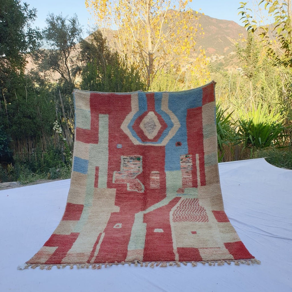 Klasya - Moroccan Rug Boujaad | Colorful Authentic Berber Handmade Bedroom Rug | 8'53x5'87 Ft | 2,60x1,79 m - OunizZ