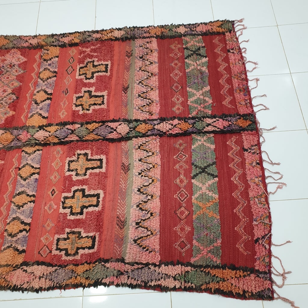 KONASO | 9x5'5 Ft | 2,74x1,68 m | Moroccan VINTAGE Colorful Rug | 100% wool handmade - OunizZ