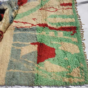 KOUJA | 8x5 Ft | 2,50x1,50 m | Moroccan Colorful Rug | 100% wool handmade - OunizZ