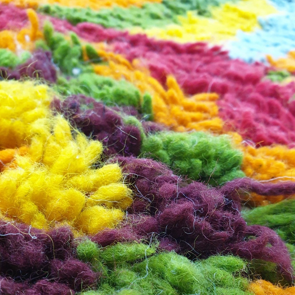 KRAD | 9'4x6'1 Ft | 2,86x1,87 m | Moroccan Colorful Rug | 100% wool handmade - OunizZ
