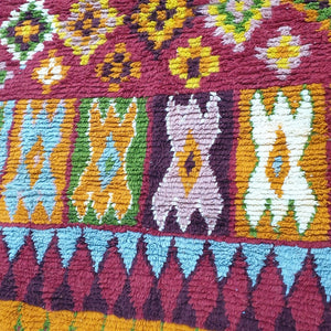 KRAD | 9'4x6'1 Ft | 2,86x1,87 m | Moroccan Colorful Rug | 100% wool handmade - OunizZ