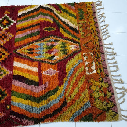 KRAD | 9'4x6'1 Ft | 2,86x1,87 m | Moroccan Colorful Rug | 100% wool handmade - OunizZ