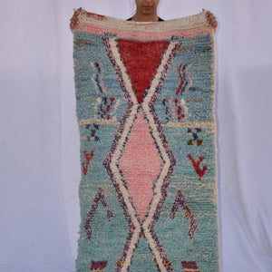 KSAR Runner | 9x2 Ft | 3x0,7 m | Moroccan Colorful Rug | 100% wool handmade - OunizZ