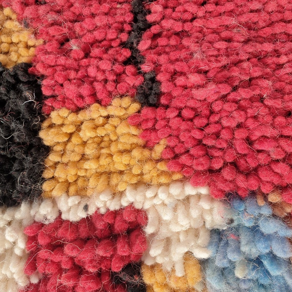 LAAZIZA | 8'8x5 Ft | 2,70x1,60 m | Moroccan Colorful Rug | 100% wool handmade - OunizZ