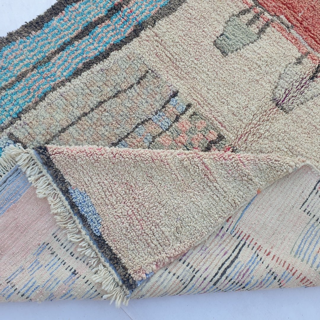 Labta - MOROCCAN RUG 6x9 BOUJAAD Authentic Berber Rug | Handmade Living room Carpet | 9'31x6'56 Ft | 284x200 cm - OunizZ
