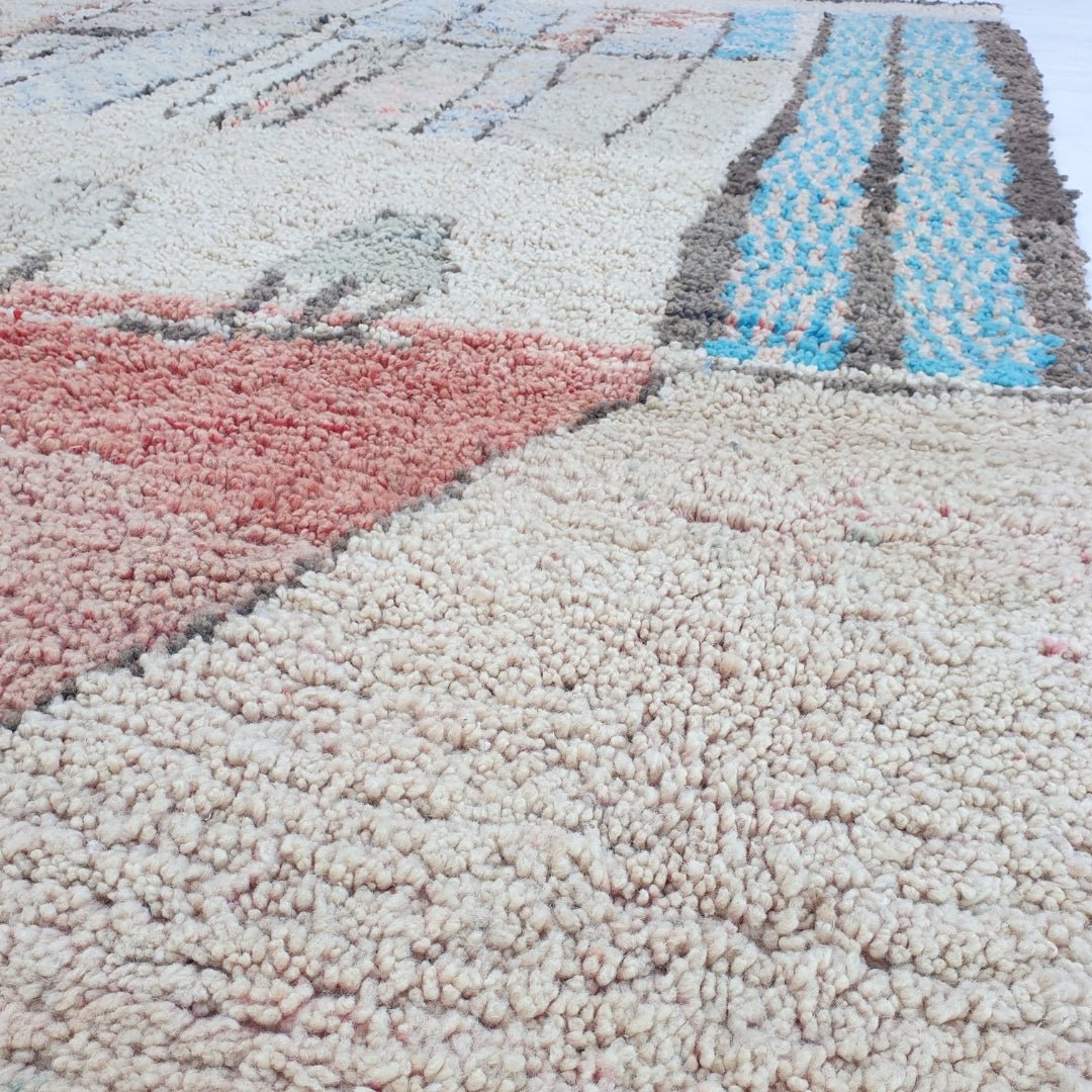 Labta - MOROCCAN RUG 6x9 BOUJAAD Authentic Berber Rug | Handmade Living room Carpet | 9'31x6'56 Ft | 284x200 cm - OunizZ