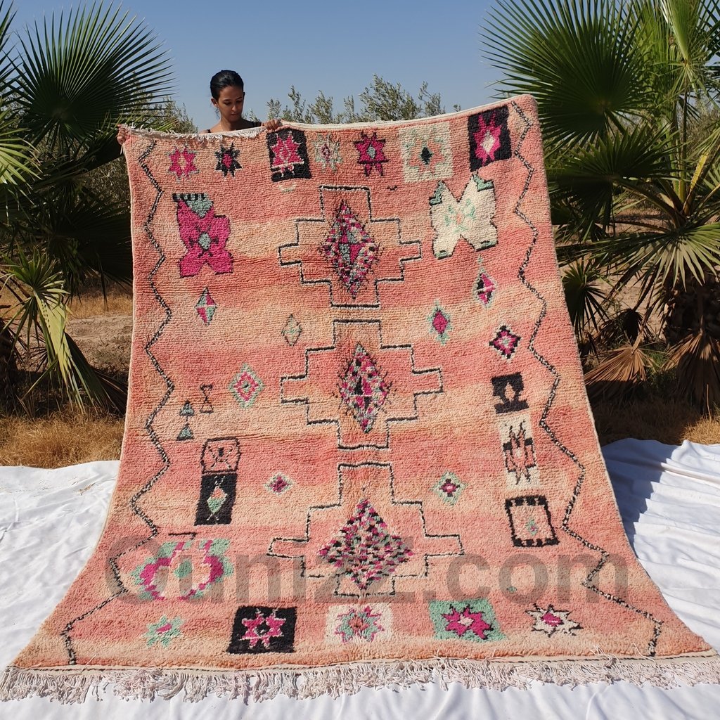 LADAWYA | 9'7x6'6 Ft | 295x202 cm | Moroccan Vintage style Rug | 100% wool handmade - OunizZ