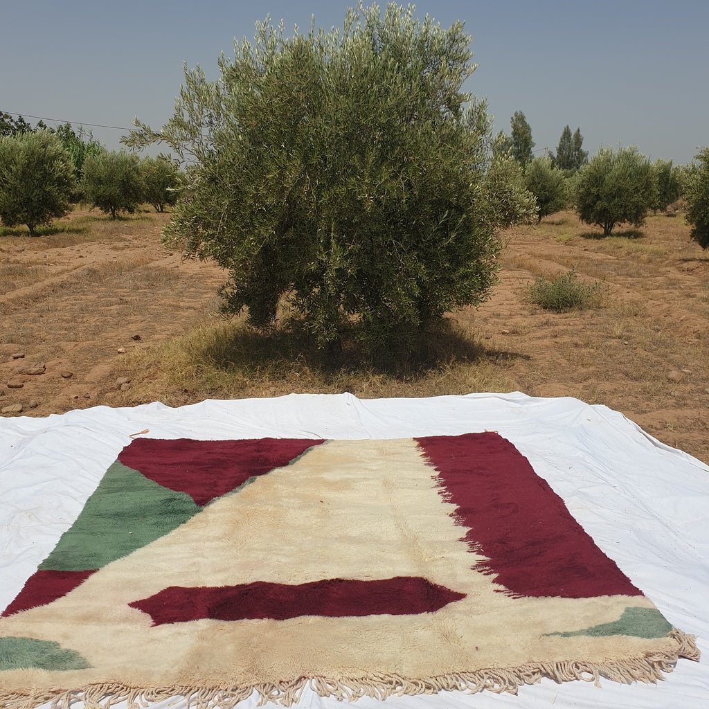 LAKSSI (Ultra Fluffy Beni rug) | 9'4x8'5 Ft | 2,86x2,60 m | Moroccan Beni Mrirt Rug | 100% wool handmade - OunizZ