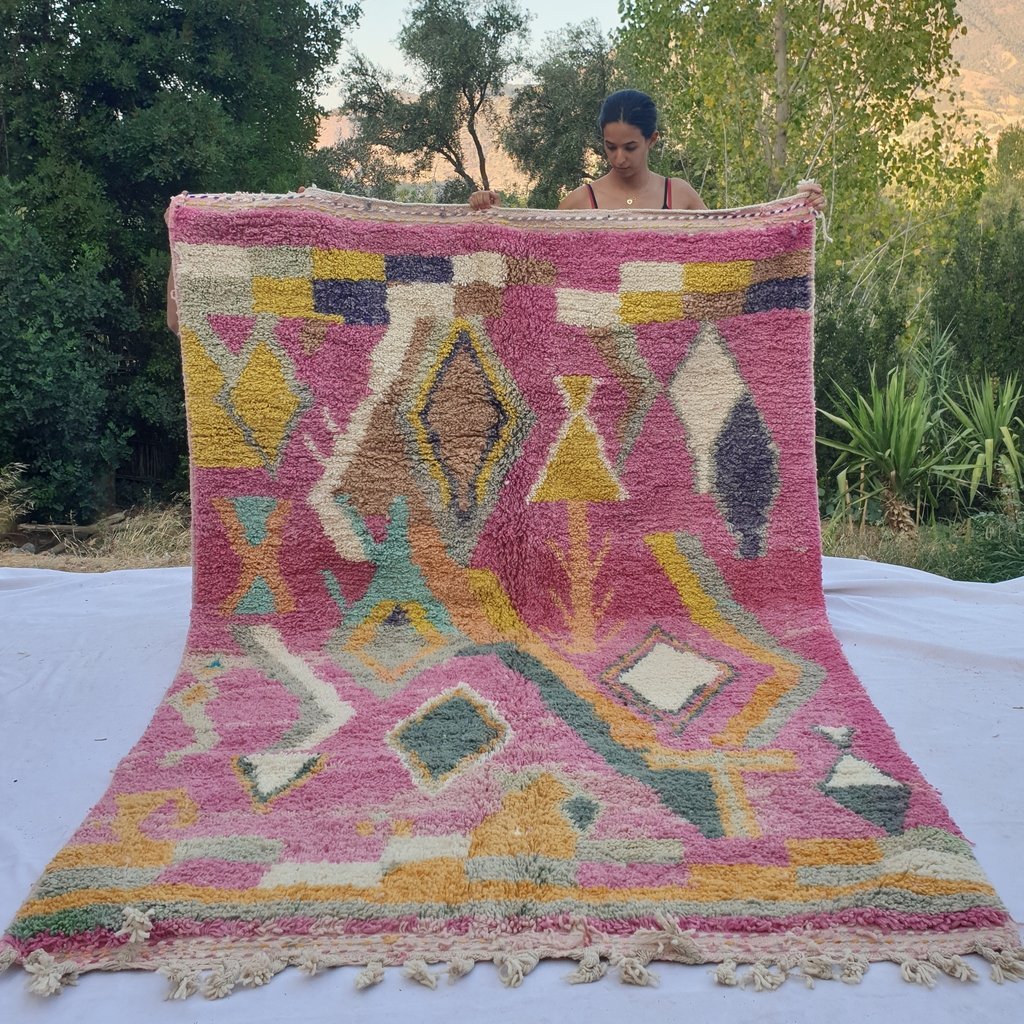LAKT | 9'5x6'4 Ft | 3x2 m | Moroccan Colorful Rug | 100% wool handmade - OunizZ