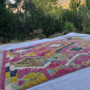 LAKT | 9'5x6'4 Ft | 3x2 m | Moroccan Colorful Rug | 100% wool handmade - OunizZ