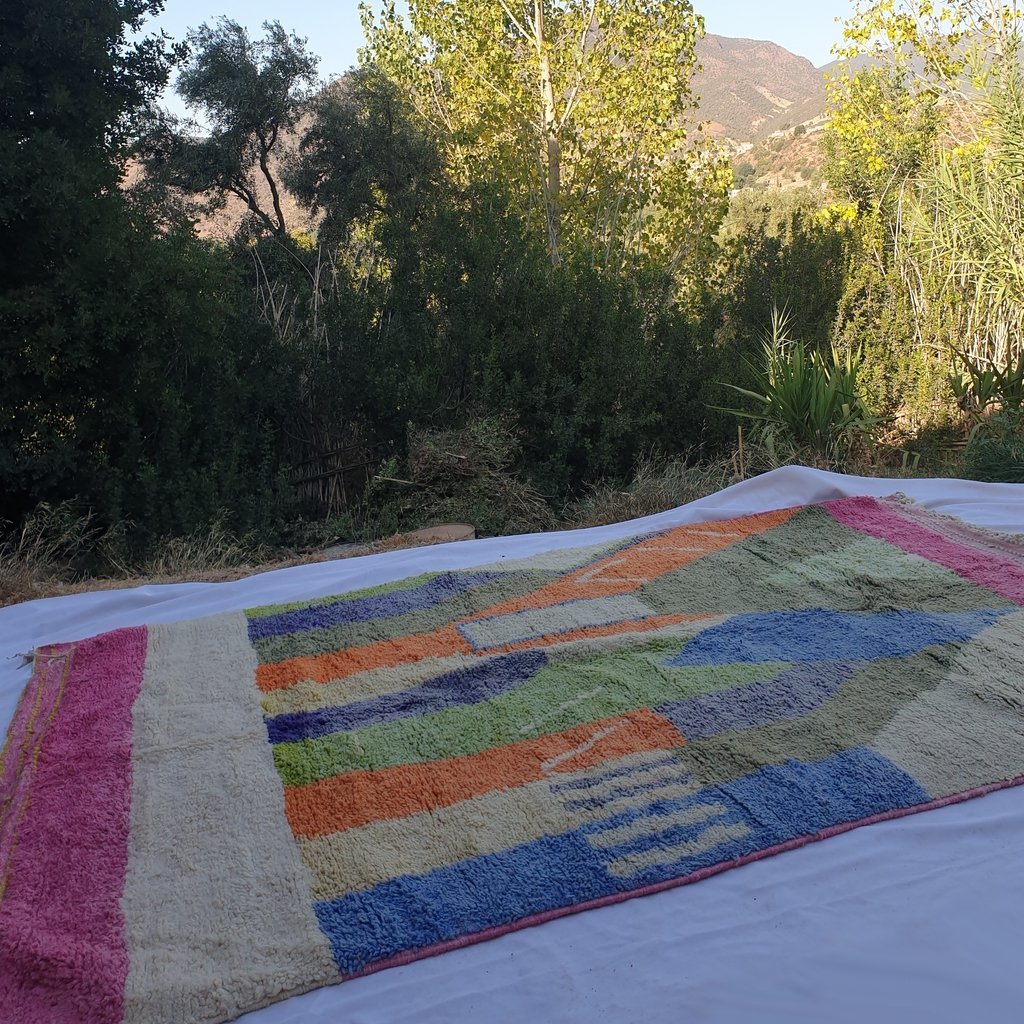 LAOU | 10'2x6'6 Ft | 312x202 cm | Moroccan Colorful Rug | 100% wool handmade - OunizZ