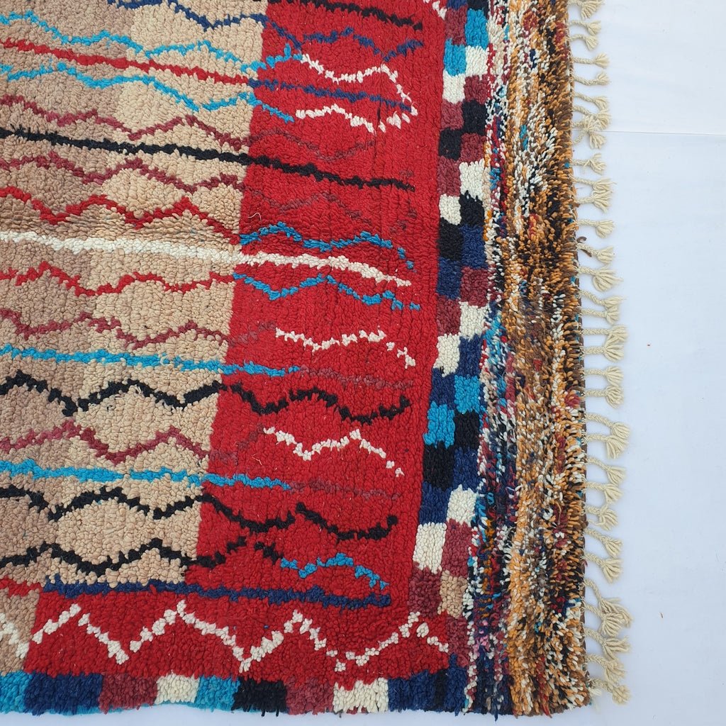 Lassia - Moroccan Boujad Berber Rug | Colorful Authentic Handmade Bedroom Rug | 8'4x5'4 Ft | 2,57x1,64 m - OunizZ