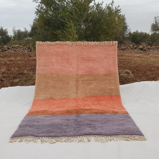 Lavme | Moroccan rug Beni Ouarain Ultra Soft | 10'17x6'62 Ft | 310x202 cm | Moroccan Colorful Beni Ouarain Rug | 100% wool handmade - OunizZ