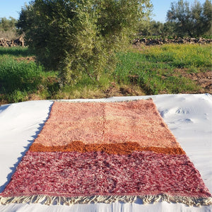 Lavme | Moroccan rug Beni Ouarain Ultra Soft | 9'5x7 Ft | 290x214 cm | Moroccan Colorful Beni Ouarain Rug | 100% wool handmade - OunizZ