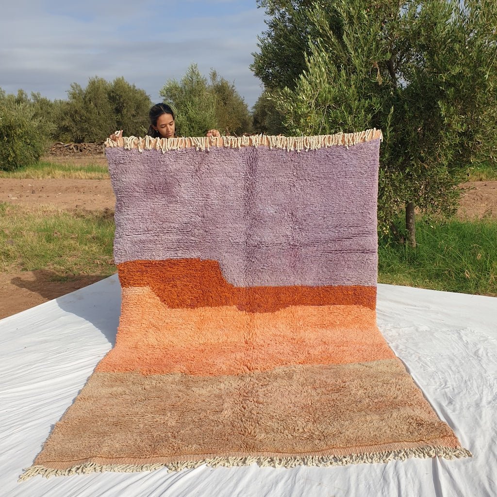 Lavme | Moroccan Rug Beni Ourain | 9'68x6'50 Ft | 295x198 cm | 100% wool handmade - OunizZ