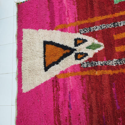 LAWD | 9'2x5'6 Ft | 2,81x1,70 m | Moroccan Colorful Rug | 100% wool handmade - OunizZ