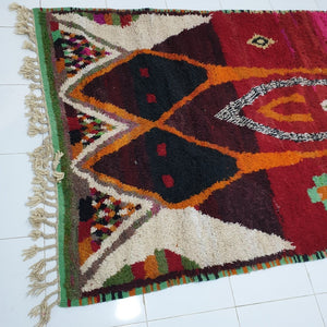 LAWD | 9'2x5'6 Ft | 2,81x1,70 m | Moroccan Colorful Rug | 100% wool handmade - OunizZ