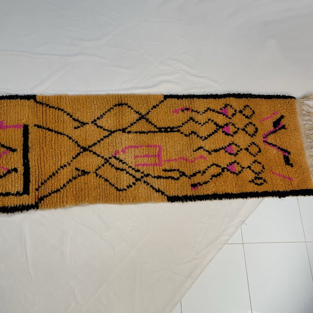 LAYNIE Runner | 11'2x2'4 Ft | 3,43x0,74 m | Moroccan Colorful Rug | 100% wool handmade - OunizZ