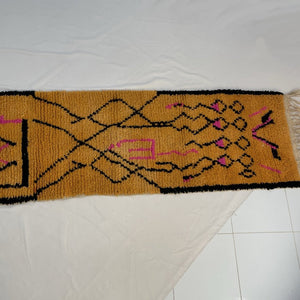 LAYNIE Runner | 11'2x2'4 Ft | 3,43x0,74 m | Moroccan Colorful Rug | 100% wool handmade - OunizZ