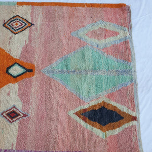 Lazga - MOROCCAN RUG BOUJAD | Moroccan Berber Rug | Colorful Rug Moroccan Carpet | Authentic Handmade Berber Bedroom Rugs | 10'13x6'23 Ft | 309x190 cm - OunizZ