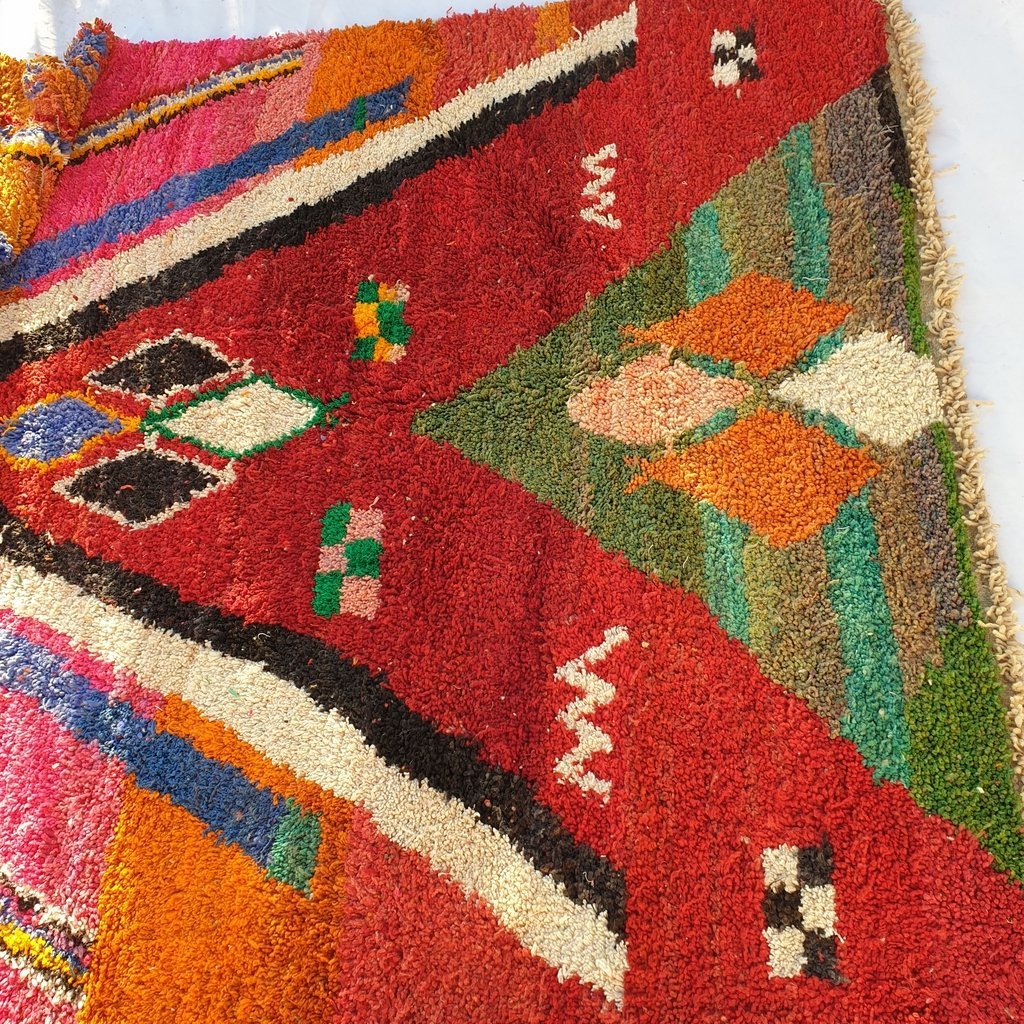 LEBZAR | 7x10 Ft | 3x2 m | Moroccan Colorful Rug | 100% wool handmade - OunizZ
