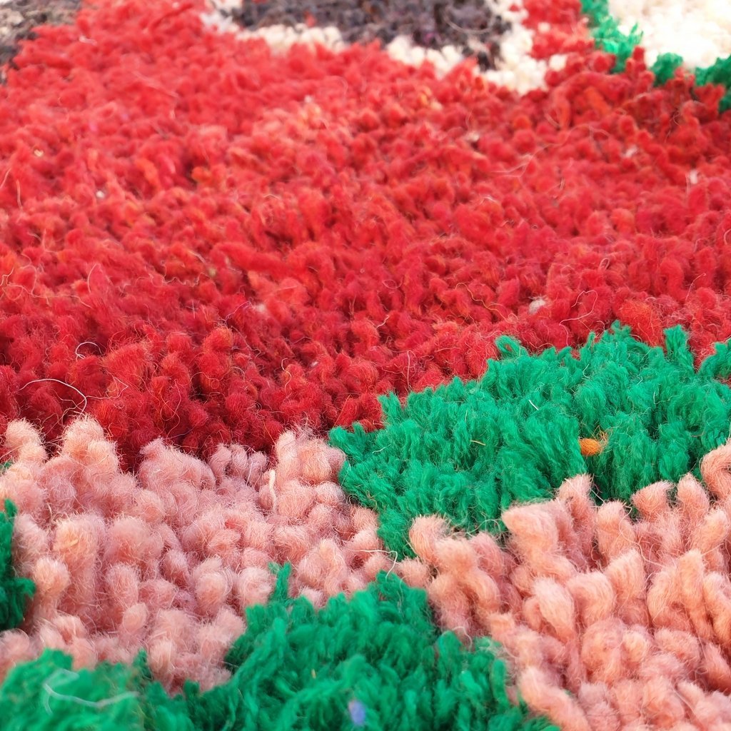 LEBZAR | 7x10 Ft | 3x2 m | Moroccan Colorful Rug | 100% wool handmade - OunizZ