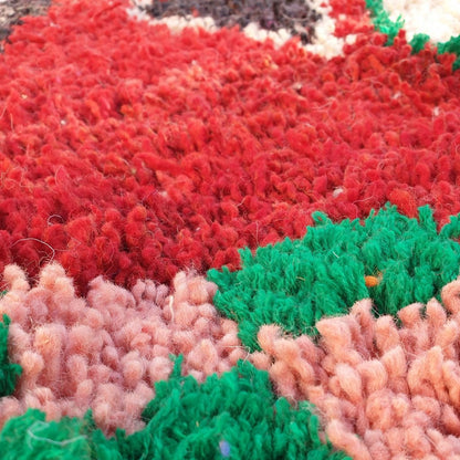 LEBZAR | 7x10 Ft | 3x2 m | Moroccan Colorful Rug | 100% wool handmade - OunizZ