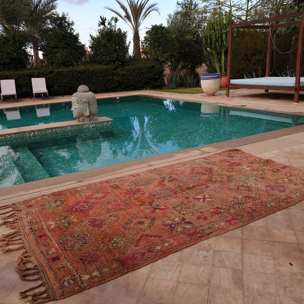LEILA | 10'5x5'6 Ft | 3,2x1,7 m | Moroccan VINTAGE Colorful Rug | 100% wool handmade - OunizZ