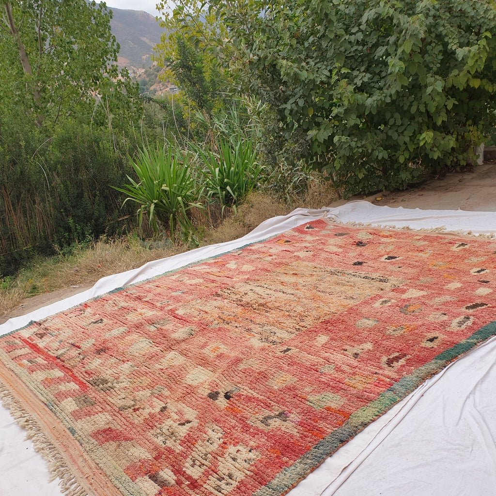 Lekdima | MOROCCAN RUG BOUJAD | Moroccan Berber Rug | Colorful Rug Moroccan Carpet | Authentic Handmade Berber Living room Rugs | 13'12x10'30 Ft | 400x314 cm - OunizZ