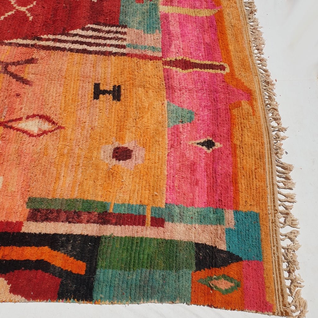 Liwana - MOROCCAN BOUJAD RUG | Large Berber Colorful Area Rug for living room Handmade Authentic Wool | 13'2x9'6 Ft | 402x293 cm - OunizZ