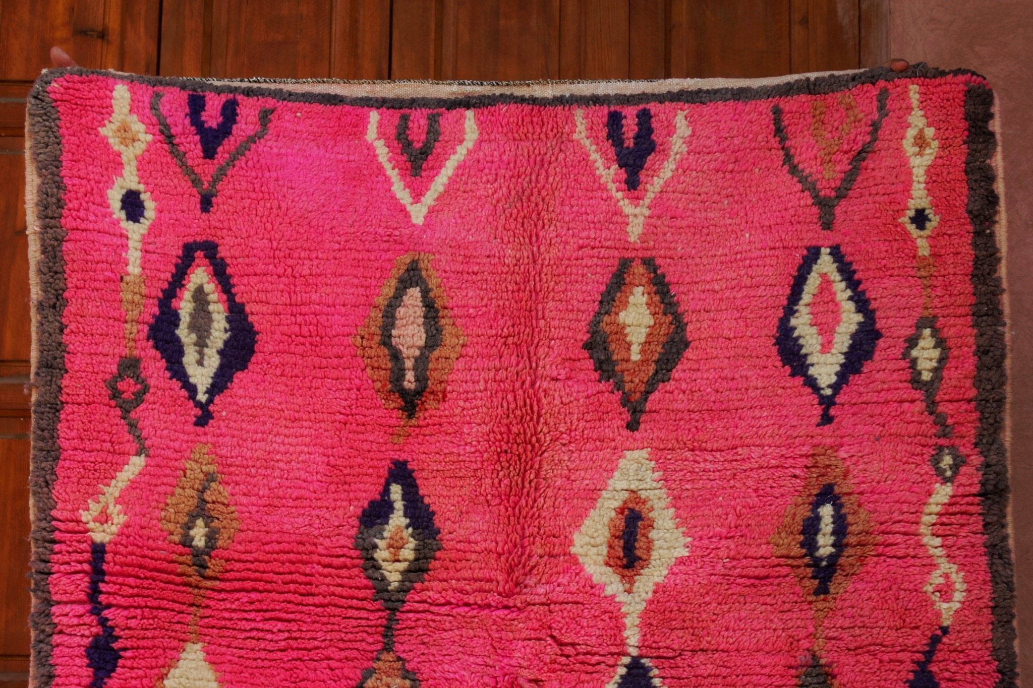 LMIARA | Azilal Pink Rug | 100% wool handmade in Morocco - OunizZ