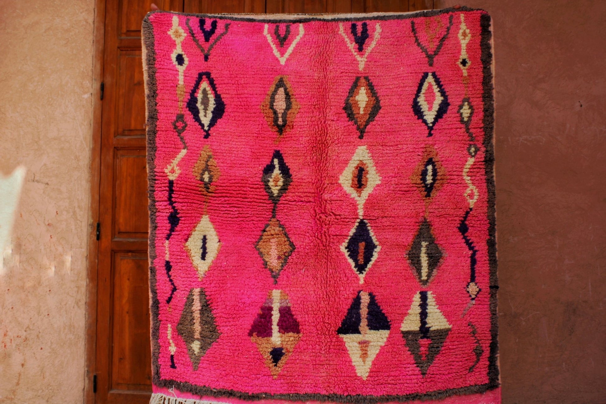 LMIARA | Azilal Pink Rug | 100% wool handmade in Morocco - OunizZ