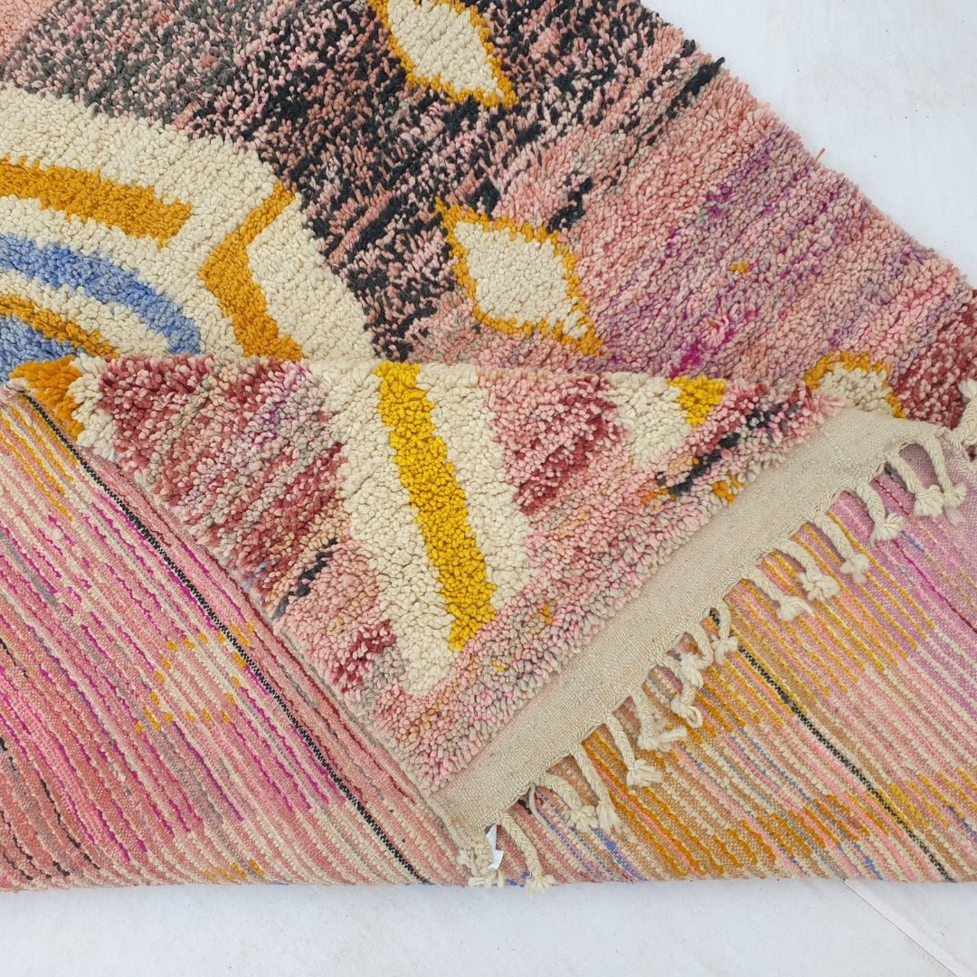 Lmiara - MOROCCAN RUG BOUJAD | Moroccan Berber Rug | Colorful Rug Moroccan Carpet | Authentic Handmade Berber Bedroom Rugs | 9'78x6'20 Ft | 298x189 cm - OunizZ