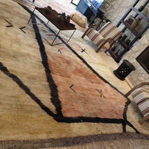LOUN | 12x9'5 Ft | 370x290 cm | Moroccan Beni Mrirt Rug | 100% wool handmade - OunizZ