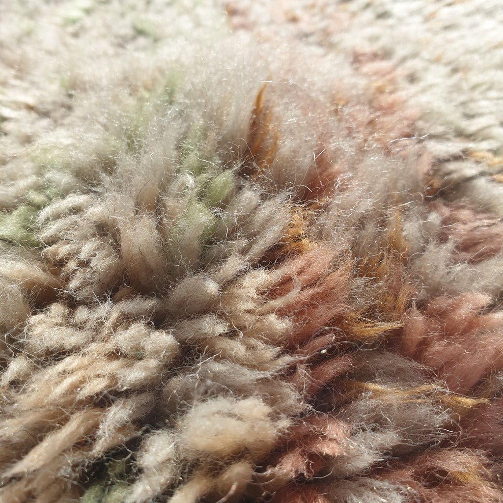 Loun | Moroccan Beni Mrirt rug Ultra Soft & Thick | 8'6x6'2 Ft | 263x190 cm | Moroccan Colorful Beni Mrirt Rug | 100% wool handmade - OunizZ