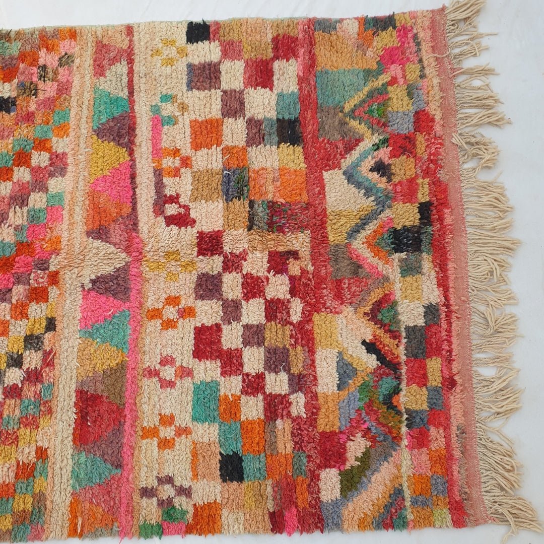 Lunja - MOROCCAN RUG BOUJAD | Moroccan Berber Rug | Colorful Rug Moroccan Carpet | Authentic Handmade Berber Bedroom Rugs | 10'10x5'24 Ft | 308x160 cm - OunizZ