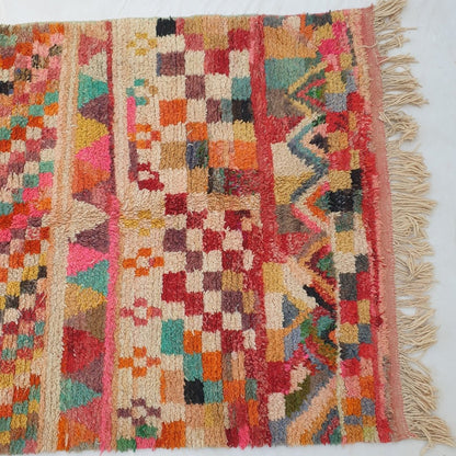 Lunja - MOROCCAN RUG BOUJAD | Moroccan Berber Rug | Colorful Rug Moroccan Carpet | Authentic Handmade Berber Bedroom Rugs | 10'10x5'24 Ft | 308x160 cm - OunizZ