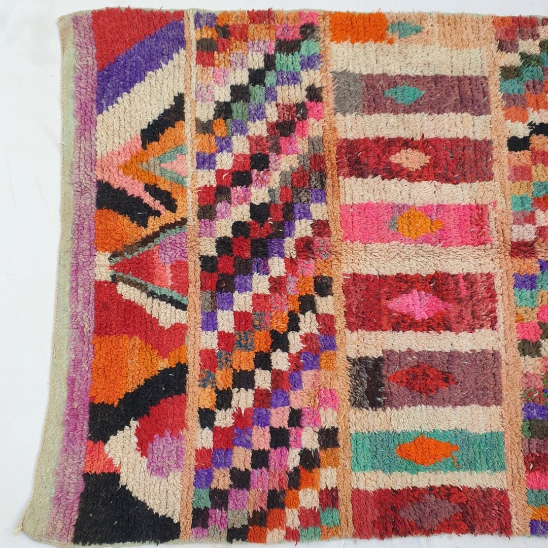 Lunja - MOROCCAN RUG BOUJAD | Moroccan Berber Rug | Colorful Rug Moroccan Carpet | Authentic Handmade Berber Bedroom Rugs | 10'10x5'24 Ft | 308x160 cm - OunizZ