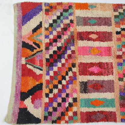 Lunja - MOROCCAN RUG BOUJAD | Moroccan Berber Rug | Colorful Rug Moroccan Carpet | Authentic Handmade Berber Bedroom Rugs | 10'10x5'24 Ft | 308x160 cm - OunizZ