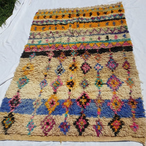 LUS | 8x5 Ft | 2,5x1,5 m | Moroccan Colorful Rug | 100% wool handmade - OunizZ