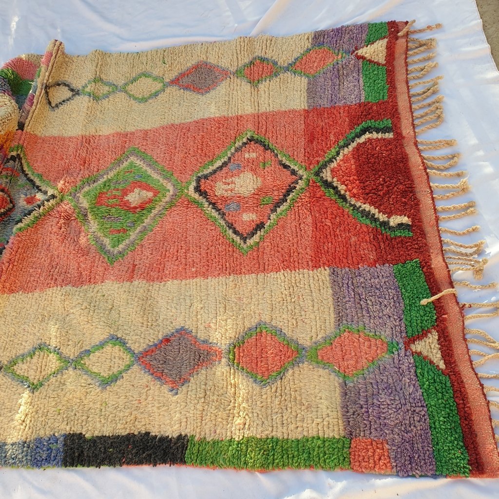 LWIZ | 5x8'7 Ft | 2,65x1,6 m | Moroccan Colorful Rug | 100% wool handmade - OunizZ