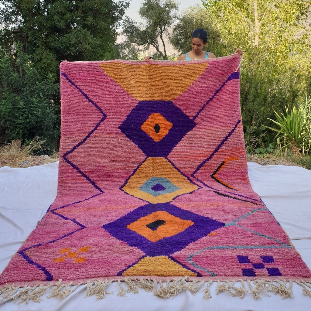 LYMA | 9'7x6'7 Ft | 3x2 m | Moroccan Colorful Rug | 100% wool handmade - OunizZ
