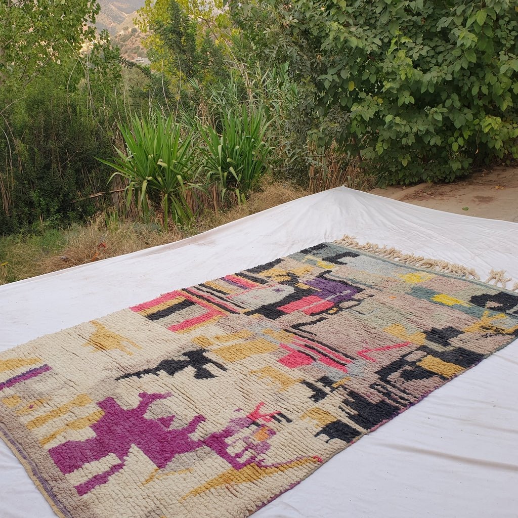 Maacha - MOROCCAN RUG BOUJAAD | Moroccan Berber Rug | Colorful Rug Moroccan Carpet | Authentic Handmade Berber Bedroom Rugs | 9'84x6'56 Ft | 300x200 cm - OunizZ